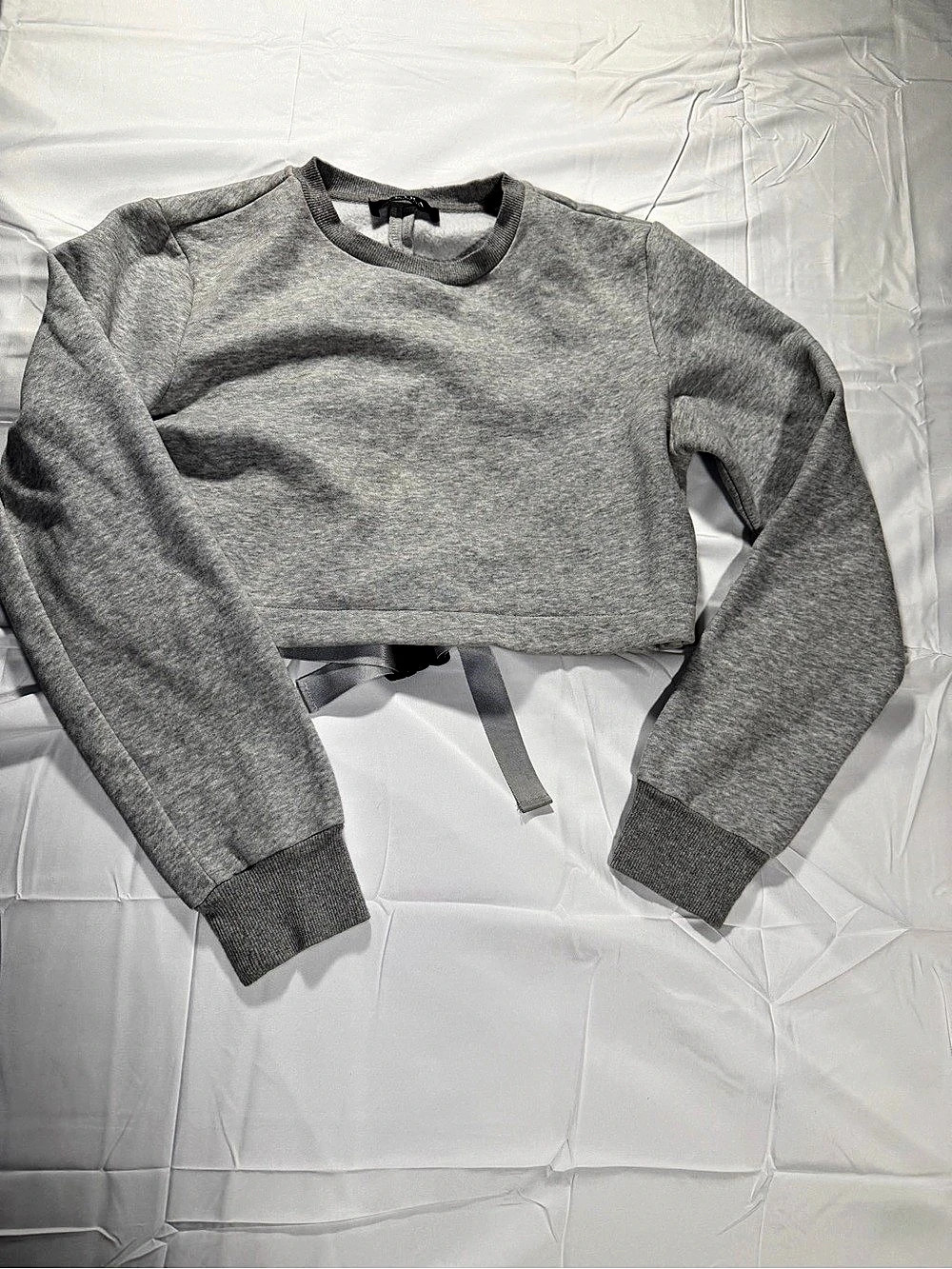 Akira Cropped Gray Sweatshirt Size Medium